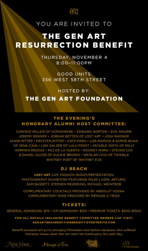 Gen Art Resurrection Benefit